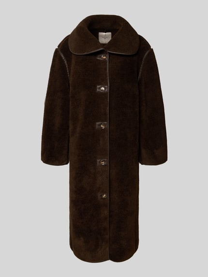 Neo Noir Mantel aus Teddyfell Modell 'Carmen' Dunkelbraun 2