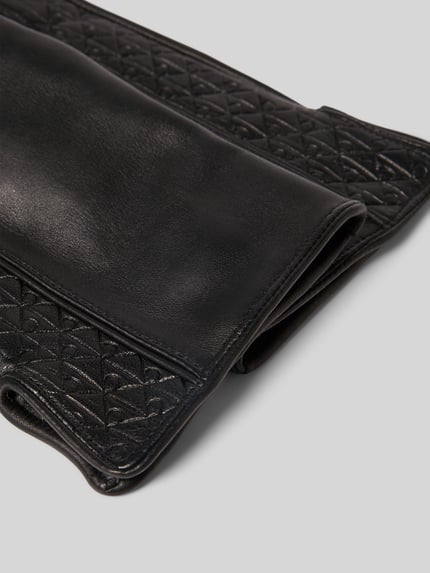 CK Calvin Klein Handschuhe in Leder-Optik mit Woll-Anteil Modell 'Paneled' Black 2