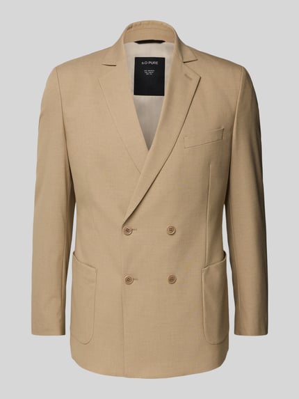 s.Oliver BLACK LABEL Marynarka o kroju slim fit z kołnierzem z połami Camel 2