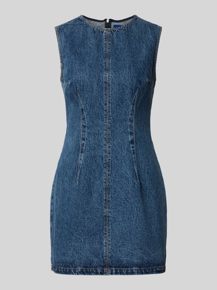 HUGO Blue Mini-jurk met deelnaden Jeansblauw - 1