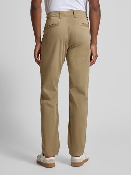BOSS Orange Regular fit chino met ceintuurlussen Beige - 5