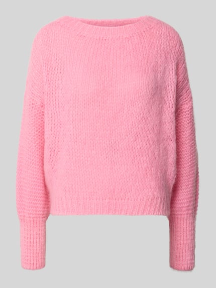 LOLLYS LAUNDRY Oversized Strickpullover mit Mohair-Anteil Modell 'Isolde' Rosa 2
