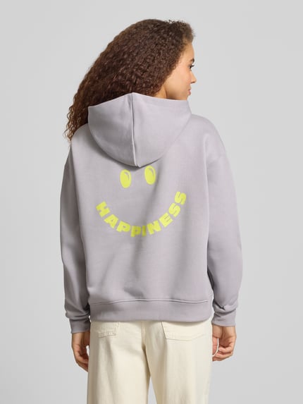 ONLY Bluza z kapturem w kroju relaxed fit z dodatkiem bawełny Model 'ADELE' Jasnoszary 5