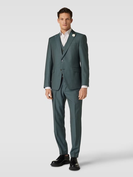 JOOP! COLLECTION 2-knoops colbert van scheerwol, model 'Hawker' Groen - 1