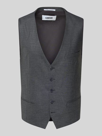 Weste mit V-Ausschnitt und Knopfleiste Modell 'Totti' Shop The Look MANNEQUINE
