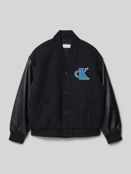 Calvin Klein Jeans Bomberjacke mit Label-Applikation Modell 'VARSITY' Black 1