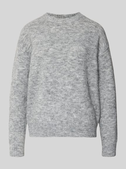 FREE/QUENT Relaxed Fit Strickpullover mit Woll-Anteil Modell 'Novala' Mittelgrau Melange 2