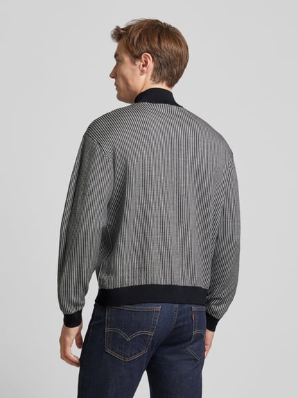 Emporio Armani Strickpullover mit gerippten Abschlüssen Marine 5