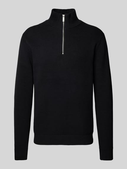 Selected Strickpullover mit gerippten Abschlüssen Modell 'DANE' Black 2