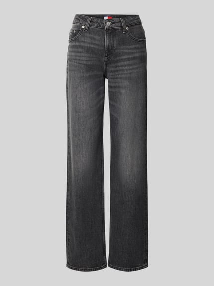 Tommy Jeans broek met rechte pijpen low rise jeans van katoenmix Zwart - 2