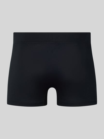 Produktfoto, Trunks mit elastischem Bund im 3er-Pack von Christian Berg Men, Baumwoll-Micromodal-Mix mit Stretch-Anteil, körpernaher Schnitt, schwarze glatte Oberfläche