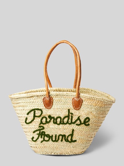 Amabea Strandtasche mit Label-Stitching Sand 2