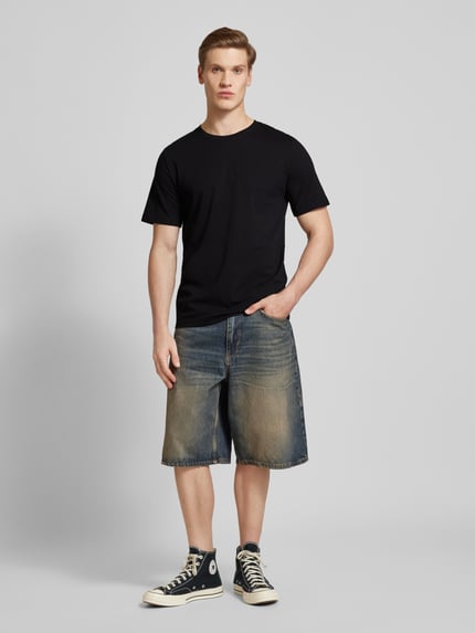 JACK & JONES T-shirt z detalem z logo model ‘ORGANIC’ Czarny 1