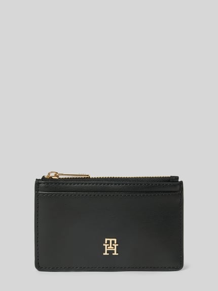 Tommy Hilfiger Mini-portemonnee in leerlook Zwart - 1