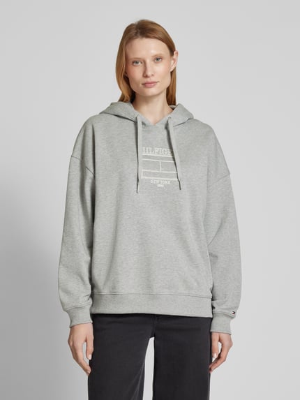 Tommy Hilfiger Oversized hoodie met extra brede schouders Middengrijs - 4