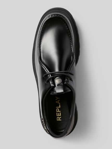 Replay Buty sznurowane z detalem z logo Czarny 3