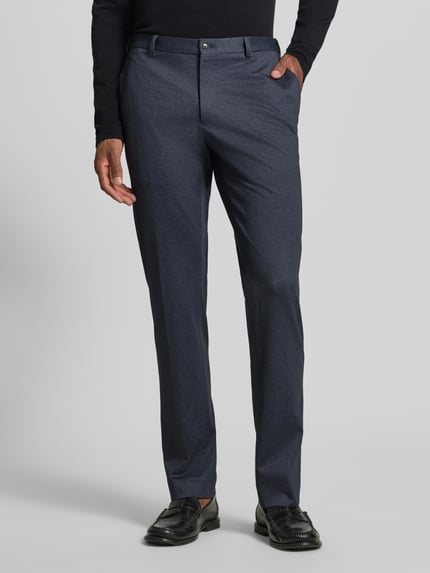 HECHTER PARIS Straight Fit Stoffhose mit Baumwoll-Anteil Marine 4