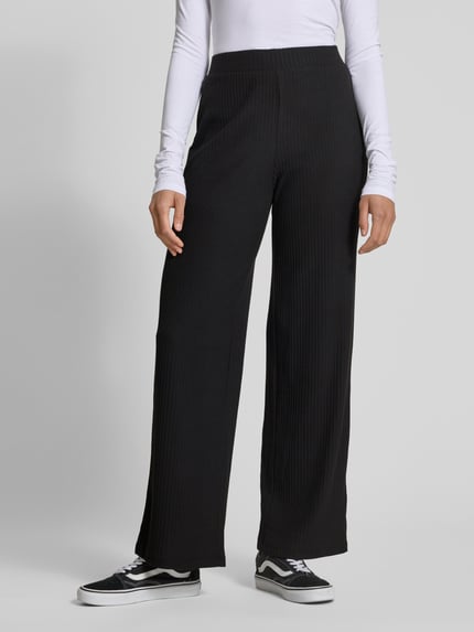 ONLY Schlupfhose mit Rippenstruktur Modell 'Nella' Black 4