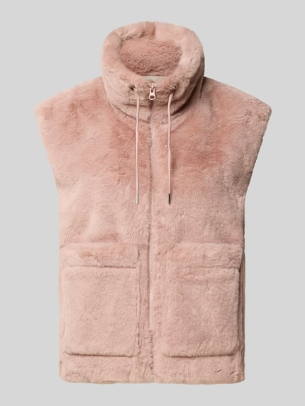 FREE/QUENT Bodywarmer met opstaande kraag model 'FONY' Oudroze - 2