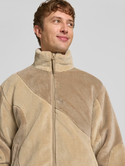 ONLY & SONS Regular Fit Fleecejacke mit Stehkragen Beige 3