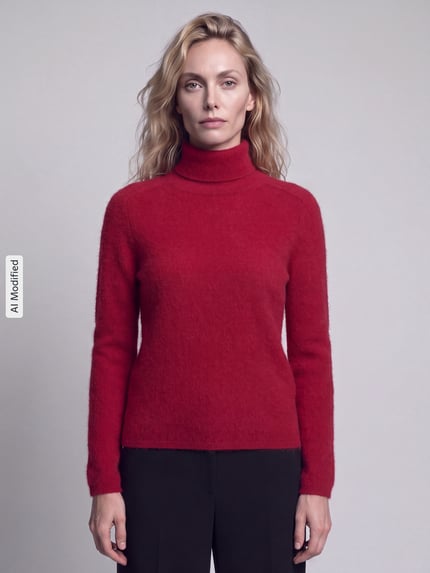 MM by Max Mara relaxed fit pullover van mix van wol en kasjmier model 'CARIOCA' Bordeaux - 4