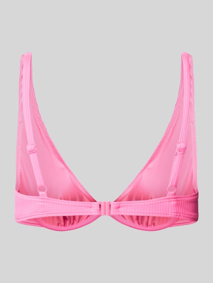 Venice Beach Bikini-Oberteil in Ripp-Optik Modell 'Lucky' Pink 3