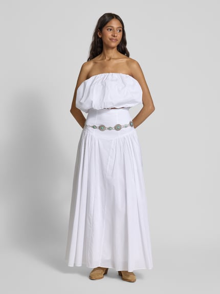 Bardot Relaxed Fit Blusentop mit gelegten Falten Modell 'LISSETT' Weiss 1