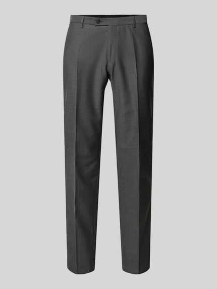 Slim Fit Anzughose mit Bügelfalten Modell 'Cedric' Shop The Look MANNEQUINE