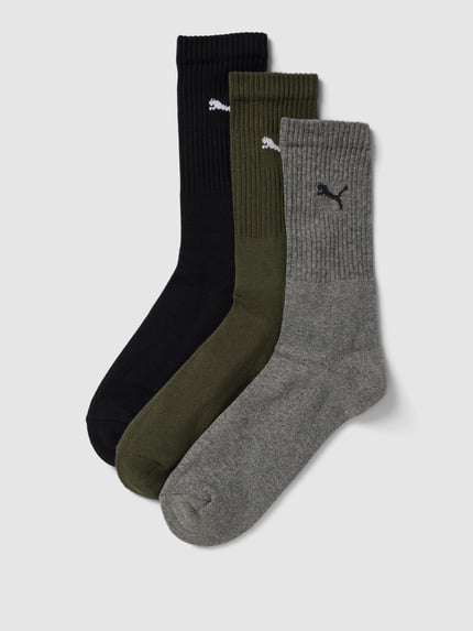 PUMA Sportsocken im 3er-Pack Oliv 1