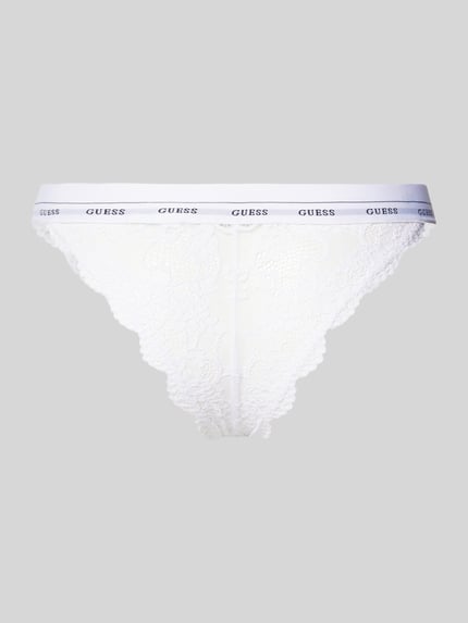 GUESS Slip mit Spitzenbesatz Modell 'JANE' Weiss 3