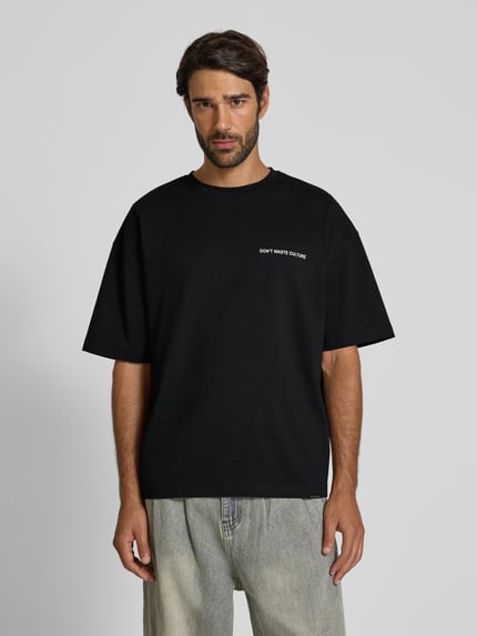 Don´t Waste Culture T-Shirt mit Label-Print Modell 'Javari' Black 4