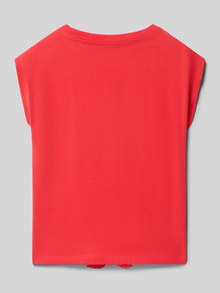 s.Oliver RED LABEL V-Shape T-Shirt aus reiner Baumwolle Koralle 3