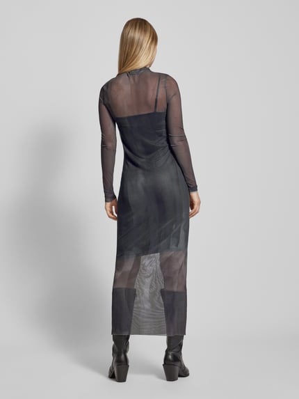 Alessa&Anna Winter X P&C* Maxikleid aus Mesh Anthrazit 5