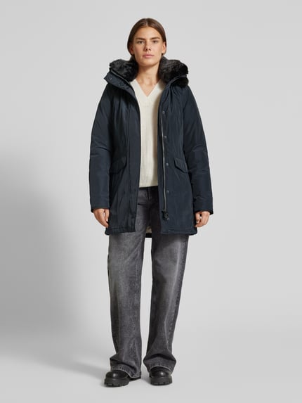 Wellensteyn Taillierter Parka mit Kunstfellbesatz Modell 'STAVANGER' Marine 1