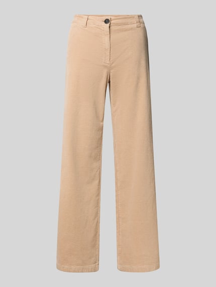 Lanius Wide Leg Cordhose mit Knopf- und Reißverschluss Modell 'MARLENE' Beige 2