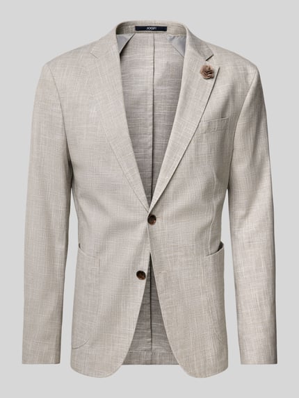 JOOP! COLLECTION Taillierter Sakko aus Baumwoll-Woll-Mix mit Leinen-Anteil Modell 'Hoverest' Beige 2