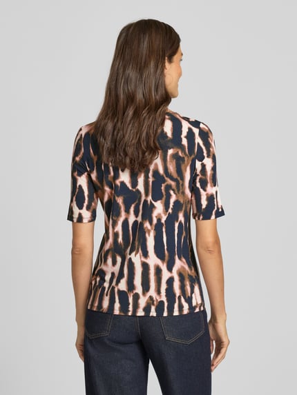 Betty Barclay Slim Fit T-Shirt aus Viskose-Mix Modell 'Juli' Marine 5