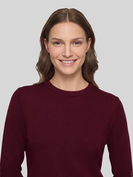 Betty Barclay Pullover mit Label-Detail Modell 'LT NOVEMBER' Bordeaux 3