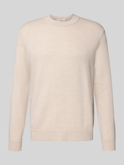 Regular fit gebreide pullover van zuivere merinowol, model 'TRAY' Shop The Look MANNEQUINE