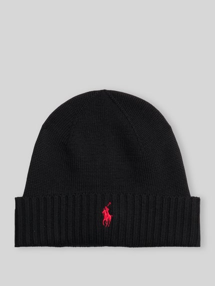 Polo Ralph Lauren Mütze aus reiner Wolle Black 1
