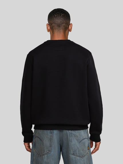 G-Star RAW Regular Fit Sweatshirt mit Ton-in-Ton Logo-Details Black 5
