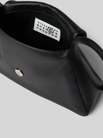 MM6 Maison Margiela Torba z uchwytami z naturalnej cielęcej skóry Czarny 5