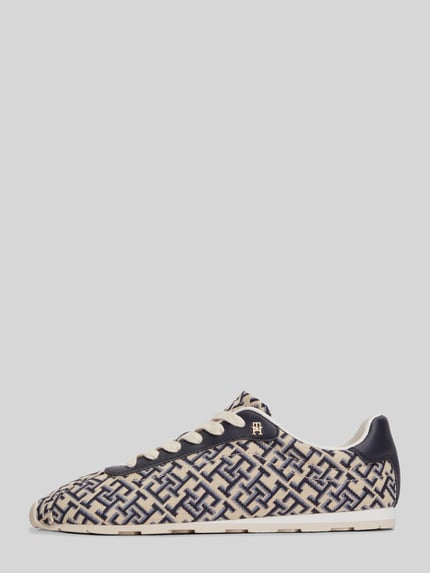Tommy Hilfiger sneakers met all-over logoprint Marineblauw - 2