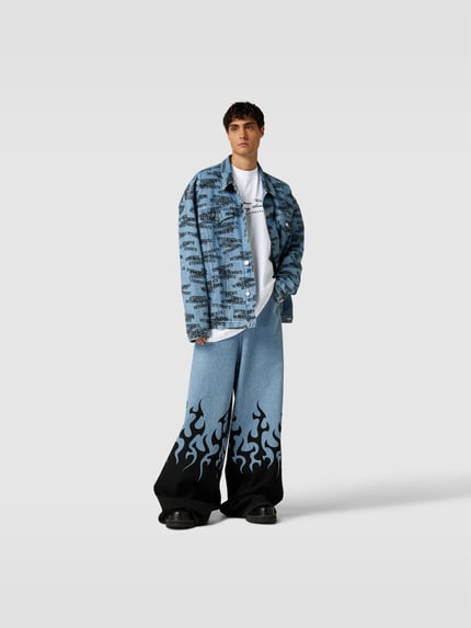 VETEMENTS Oversized T-Shirt mit Rundhalsausschnitt Weiss 1