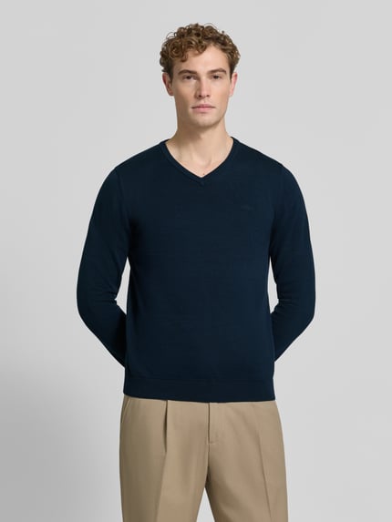s.Oliver RED LABEL Pullover mit Logo-Detail Marine 4
