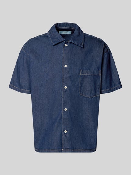 modern fit jeanshemd met borstzak model 'AUSTIN' Shop The Look MANNEQUINE
