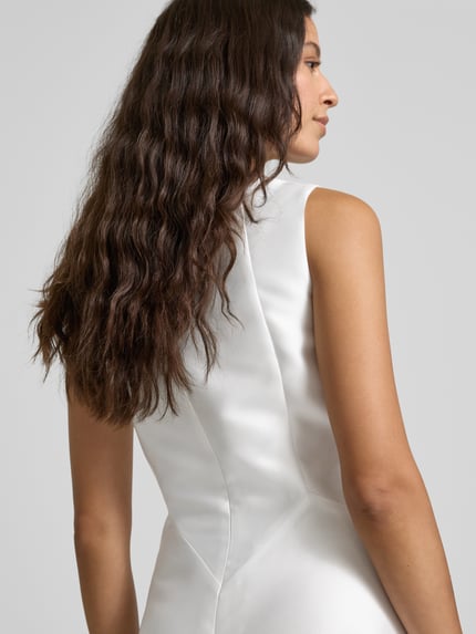 SWING Brautkleid mit Reißverschluss im ärmellosen Design Offwhite 6