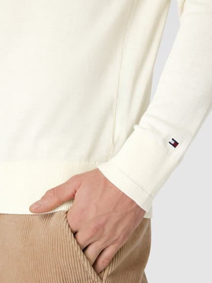 Tommy Hilfiger Gebreide pullover met ronde hals Offwhite - 3