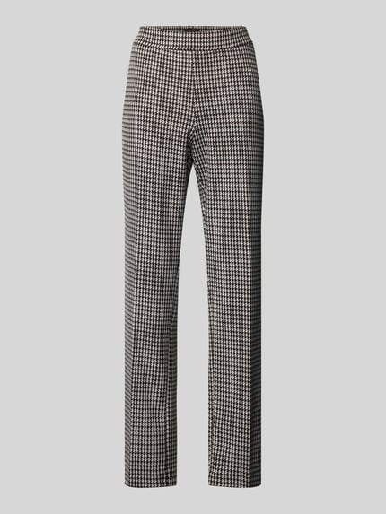 MORE & MORE Regular Fit Stoffhose mit Bügelfalten Modell 'Pepita' Black 2