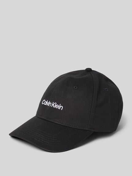 CK Calvin Klein Base Cap mit Logo-Stitching Modell 'Baseball' BLACK 1